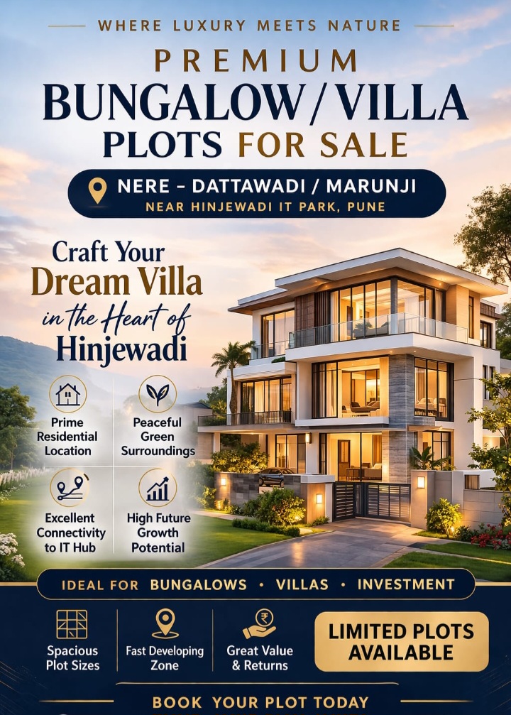 Premium Bungalow/ Villa Plots For Sale Nr. Hinjewadi